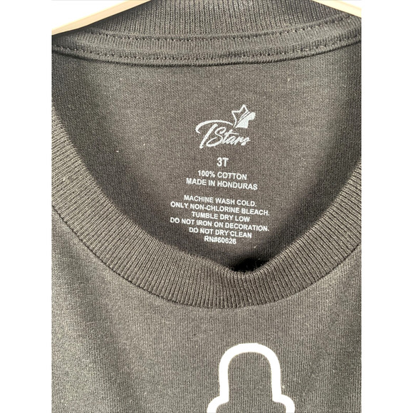 Kids Toddler Halloween Long Sleeve Glow in the Dark T-Shirt Skeleton Size 3T Blk - Picture 4 of 4